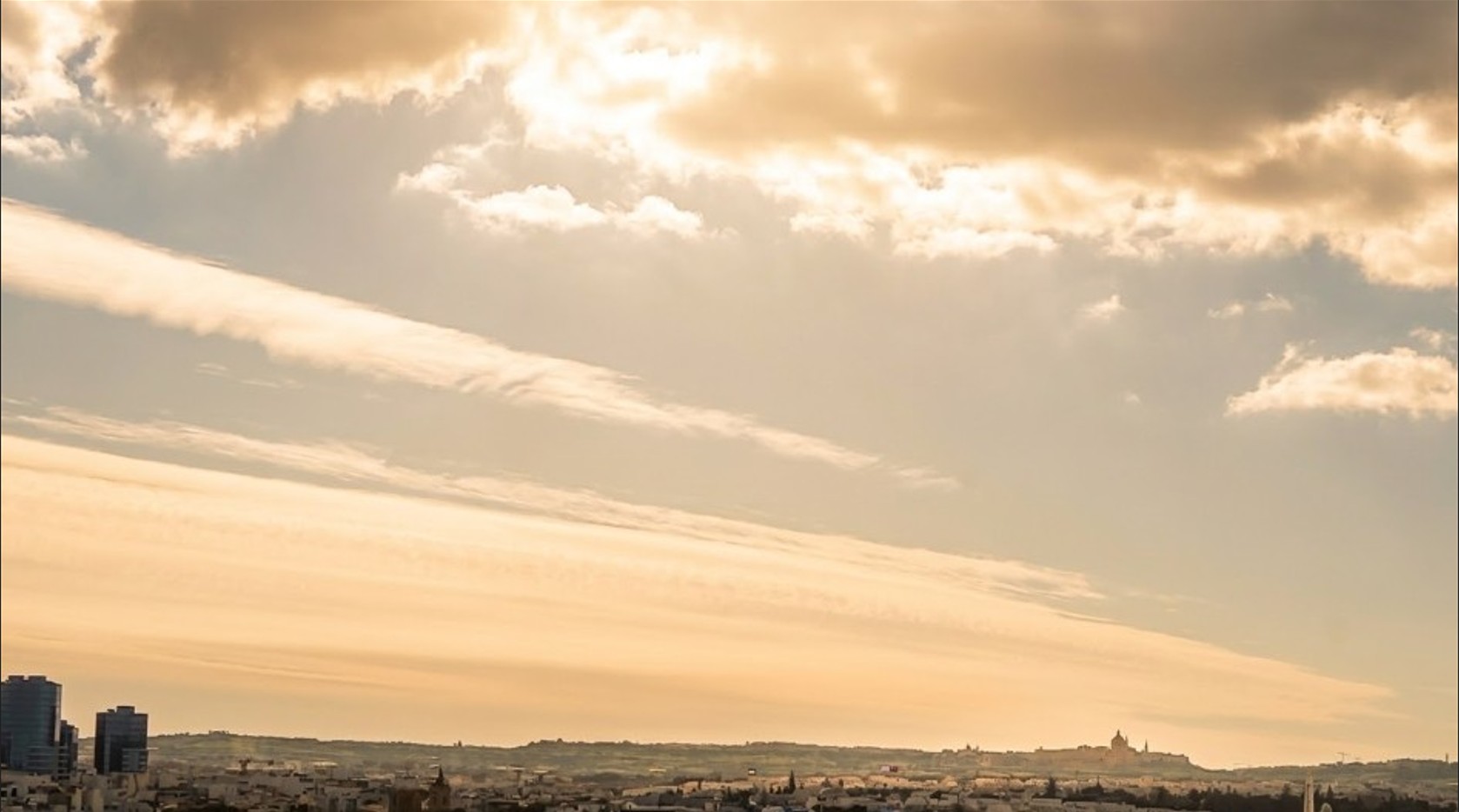 Panoramic views to Mdina from the roof terrace